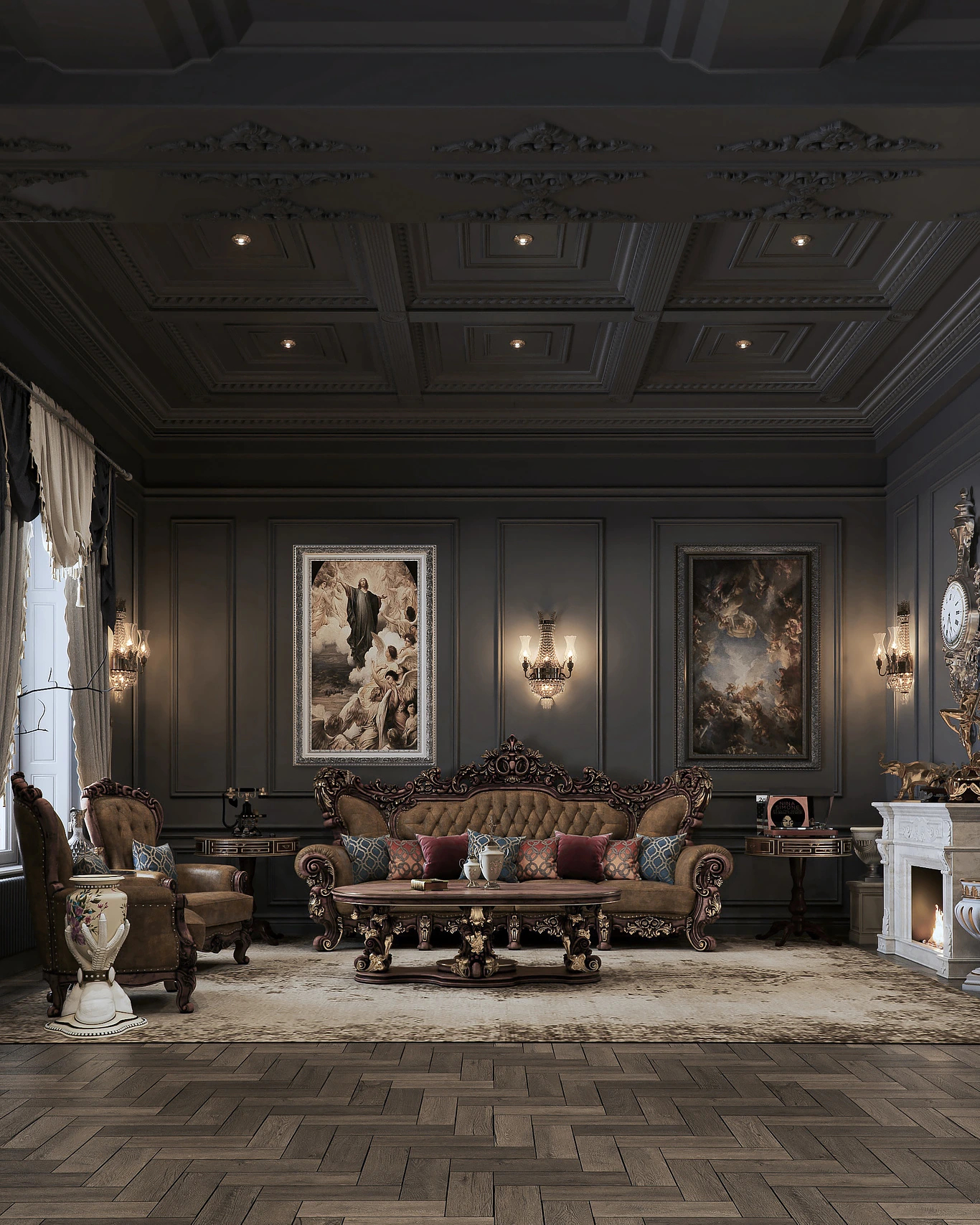 CLASSIC CONTEMPORARY APARTMENT architectural visualization by PANZOOM Studio
