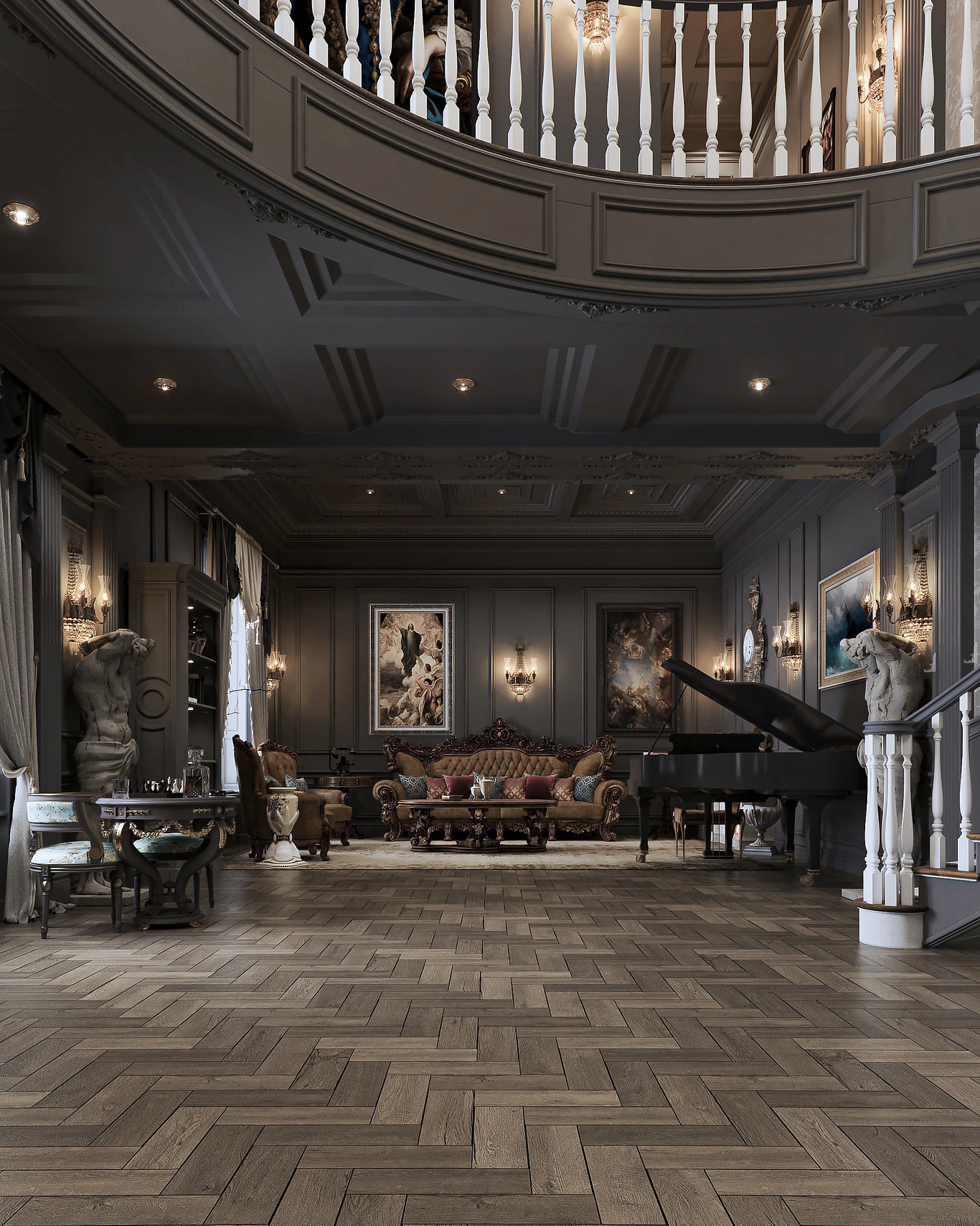 CLASSIC CONTEMPORARY APARTMENT architectural visualization by PANZOOM Studio