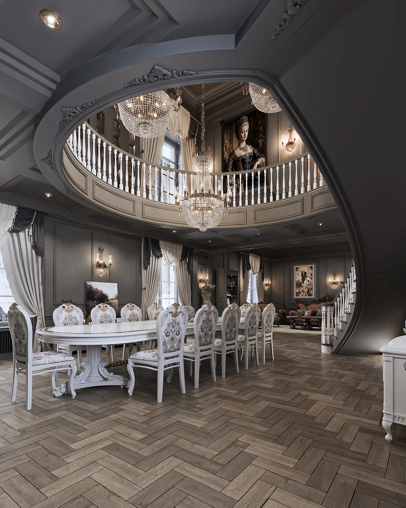 CLASSIC CONTEMPORARY APARTMENT architectural visualization by PANZOOM Studio